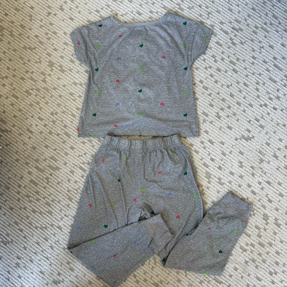 Old Navy Girls' Gray Weekending Twist-front Top with Matching Bottom Small (6-7)